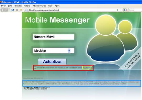 Messengerentumovil.com - Messenger movil suscripción
